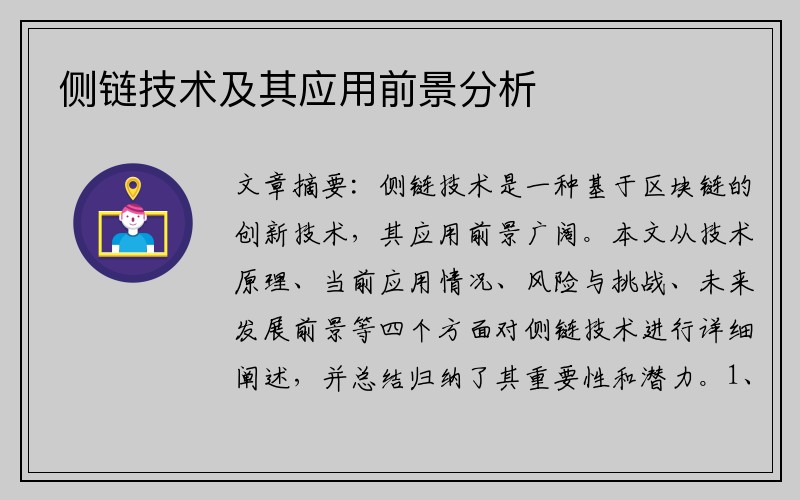 侧链技术及其应用前景分析